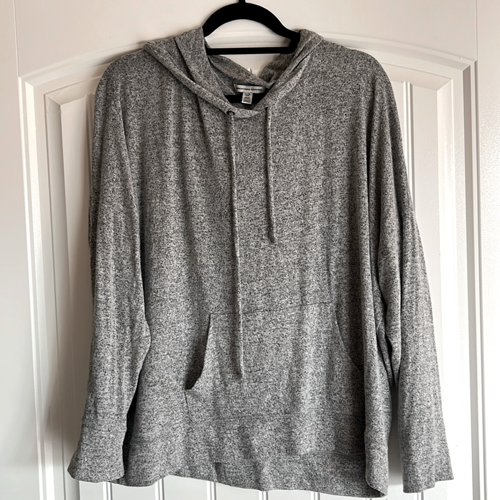 Hoodie American eagle very soft lounge grey tone